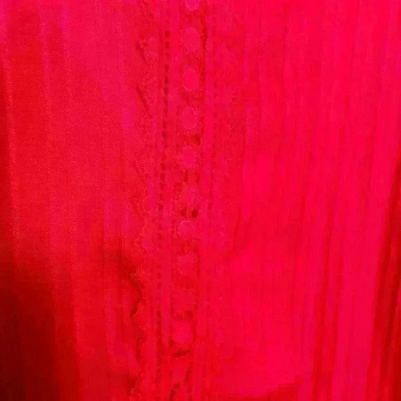 Red Long Sleeve Blouse, Size: XL - Picture 2 of 3
